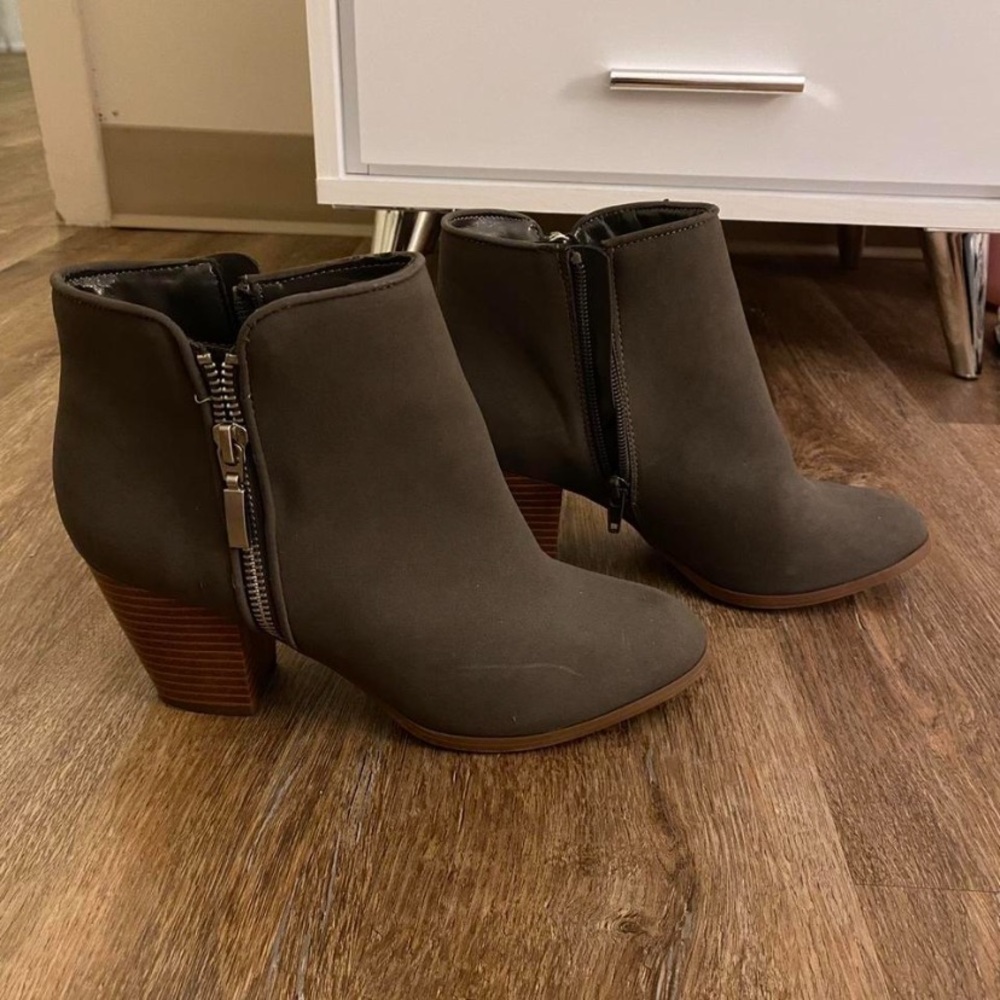 Gray Ankle Boots